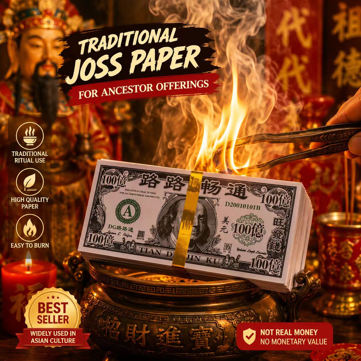 Ceremonial Joss Paper – Ancestral Offering Money